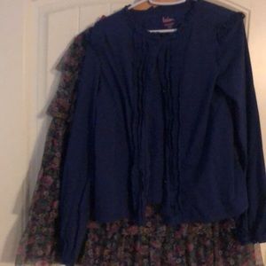 Mini Boden skirt and shirt Vguc size 13/14